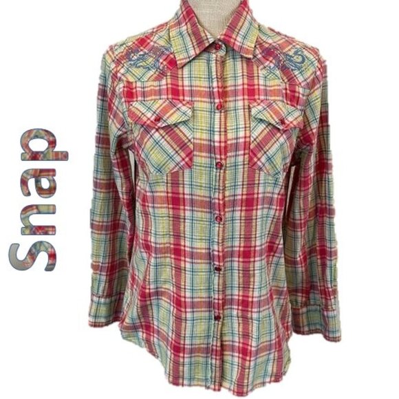 Gibson Tops - GIBSON Women's Western Embroidered Shirt - Small